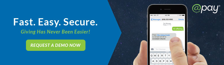 Get a free demo of @Pay's mobile giving software!