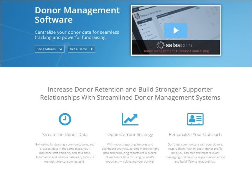 Salsa's database tools and engagement features make it a top association management solution.