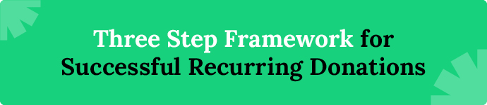 Three steps for recurring donations