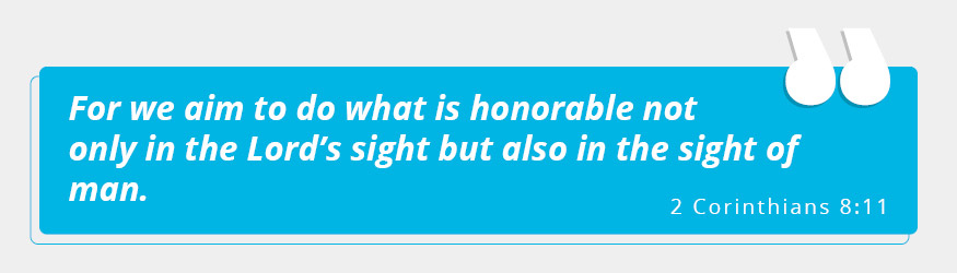 A key part of starting a church is honesty and honor.