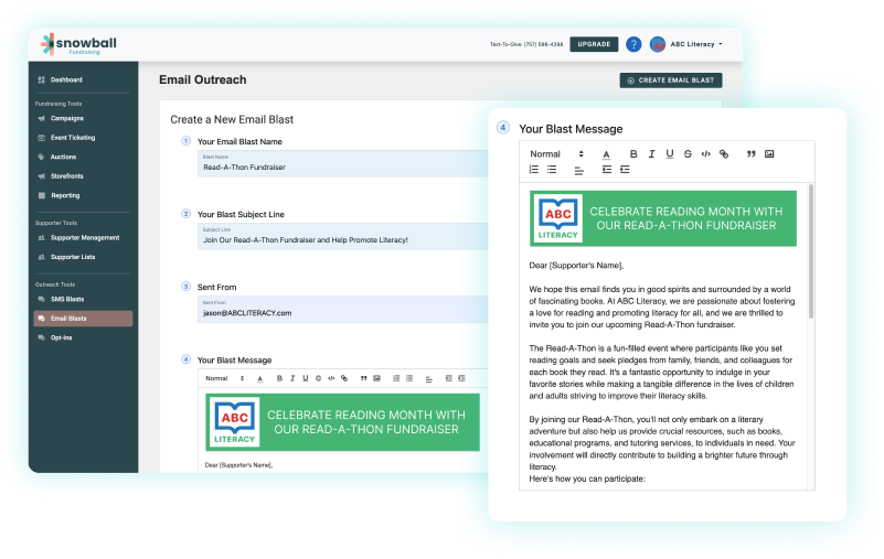 Unleash the power of effective communication with our SMS and email blast features.