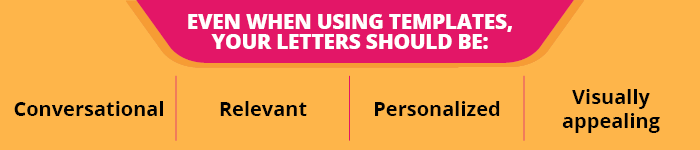 Customise your templates to make your church communication letters conversational, relevant, personalized, and visually appealing.